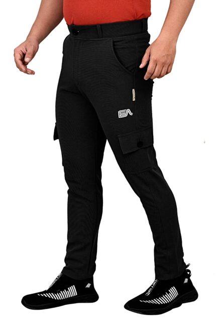 Pack of 9Pcs Wholesale Catalogue Men's Solid Trackpants RDE-41 ,Color-Bottle Green