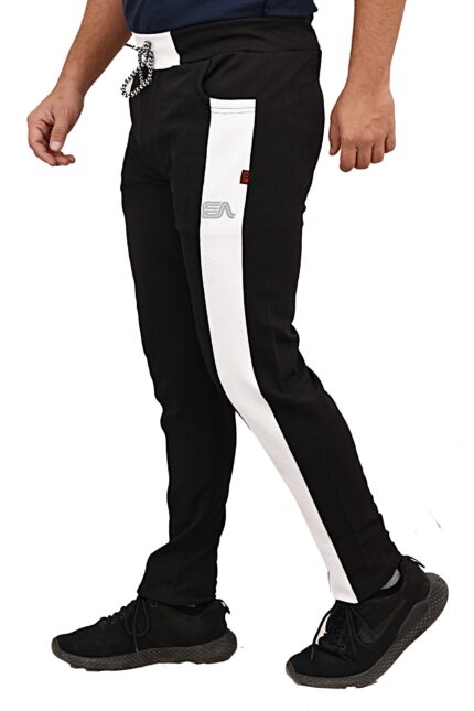 Pack of 9Pics Wholesale Catalogue Men's Solid Trackpants RDE-58 ,Color-Black