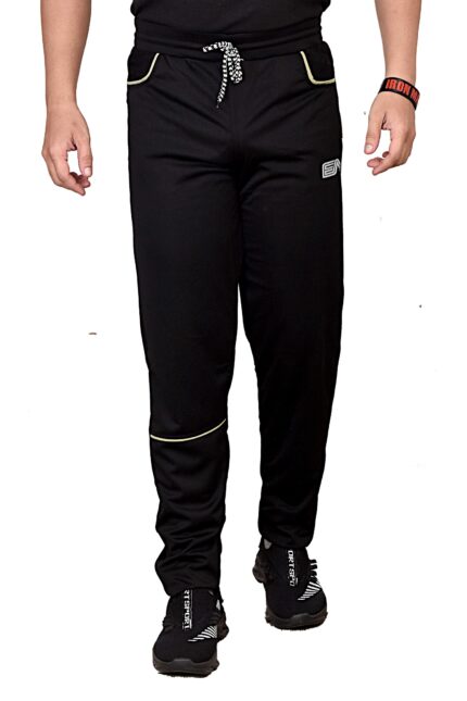 Pack of 9Pcs Wholesale Catalogue Men's Solid Trackpants RDE-37 ,Color- Black