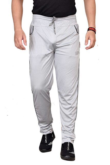 Pack of 9Pcs Wholesale Catalogue Men's Solid Trackpants RDE-37 ,Color-Light Grey
