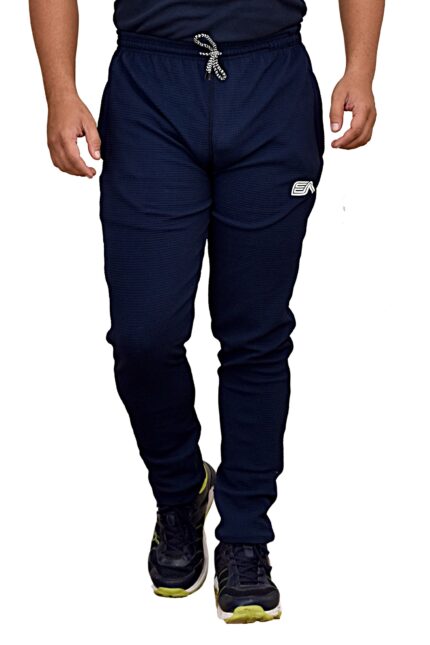 Pack of 9 Pcs Wholesale Catalogue Men's Solid Trackpants RDE-36 ,Color-Blue